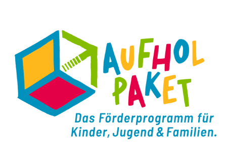 Logo Aufholpaket, Das Förderprogramm für Kinder, Jugend und Familien