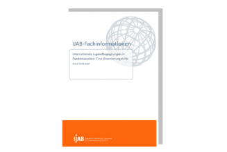 Cover IJAB-Fachinformationen, Internationale Jugendbegegnungen in Pandemiezeiten: Eine Orientierungshilfe