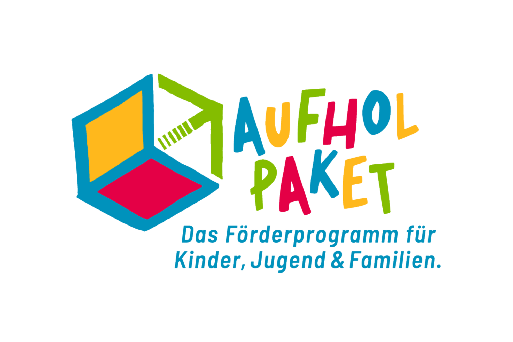 Logo Aufholpaket Das Förderprogramm für Kinder, Jugend und Familien.